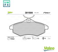 BRAKE PAD SET DISC BRAKE 301500 FOR CITROEN C3/II C2/ENTERPRISE KFV8HZ 1.4L