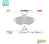 VALEO 301500A Brake pad set