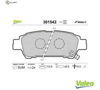 VALEO 301542 Brake pad set