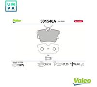 BRAKE PAD SET DISC BRAKE 301546A FOR RENAULT TRAFIC/III/Platform/Chassis/Van