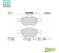 VALEO 301564 Brake pad set