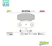 VALEO 301570A Brake pad set