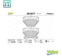 VALEO 301577 Brake pad set