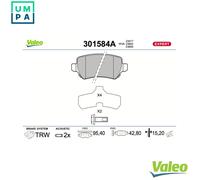 VALEO 301584A Brake pad set