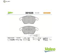 Valeo First Brake Pad Set 301635 - Set of 4, Front Axle, With Mounted Accessories