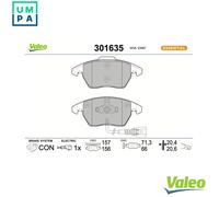 Valeo First Brake Pad Set 301635 - Set of 4, Front Axle, With Mounted Accessories