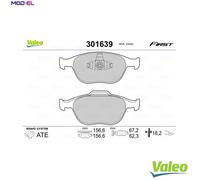 BRAKE PAD SET DISC BRAKE 301639 FOR FORD AUSTRALIA ALDA 2.0L N4JB 2.0L 4cyl 1.8L