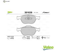 BRAKE PAD SET DISC BRAKE 301639 FOR FORD AUSTRALIA ALDA 2.0L N4JB 2.0L 4cyl 1.8L