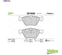 BRAKE PAD SET DISC BRAKE 301640 FOR BMW N52B25A/BF/B 2.5L 6cyl 5 F10