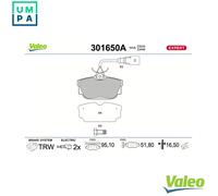 BRAKE PAD SET DISC BRAKE 301650A FOR VW TRANSPORTER/T4/Van/Platform/Chassis 2.0L