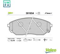 VALEO 301654 Brake pad set