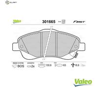 BRAKE PAD SET DISC BRAKE 301665 FOR TOYOTA 1ZZ-FE 1.8L 2AD-FHV/FTV 2.2L 4cyl