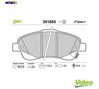 BRAKE PAD SET DISC BRAKE 301665 FOR TOYOTA 1ZZ-FE 1.8L 2AD-FHV/FTV 2.2L 4cyl