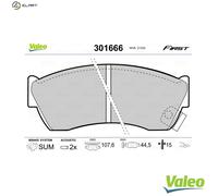 VALEO 301666 Brake pad set