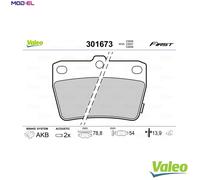 VALEO 301673 Brake pad set