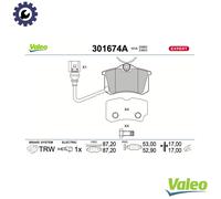 BRAKE PAD SET DISC BRAKE 301674A FOR VW SEAT AUDI A1/Sportback A2 A3 BNM 1.4L A2
