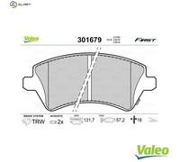 VALEO 301679 Brake pad set