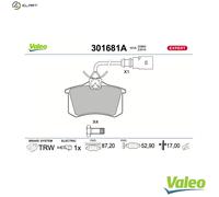 BRAKE PAD SET DISC BRAKE 301681A FOR VW SHARAN/Box/Body/MPV SEAT FORD 2.0L 4cyl