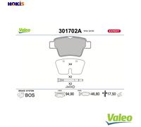 BRAKE PAD SET DISC BRAKE 301702A FOR PEUGEOT 207/Hatchback/Van/SW/CC 307/Break
