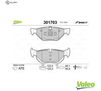 VALEO 301703 Brake Pad Set, disc brake for BMW,BMW (BRILLIANCE)