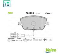 Brake pads Front Axle 301720 VALEO for SKODA VW SEAT