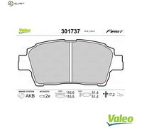 VALEO 301737 Brake Pad Set, disc brake for FAW (TIANJIN),TOYOTA,TOYOTA (FAW)