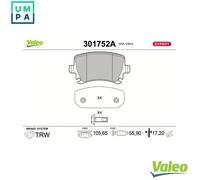 VALEO 301752A Brake pad set