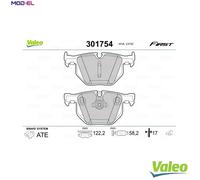 VALEO 301754 Brake pad set