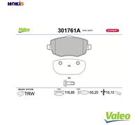 BRAKE PAD SET DISC BRAKE 301761A FOR LANCIA 188 A9.000 1.2L 350A1/843A1.000 1.4L