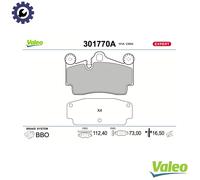 VALEO 301770A Brake pad set