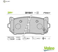 VALEO 301841 Brake pad set