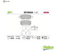 BRAKE PAD SET DISC BRAKE 301852A FOR MITSUBISHI OUTLANDER LANCER/VIII DODGE