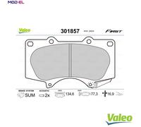 Brake pads Front Axle 301857 VALEO for TOYOTA MITSUBISHI
