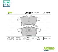 VALEO 301860 Brake pad set