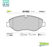 BRAKE PAD SET DISC BRAKE 301882 FOR VW CRAFTER/30-50/Van/30-35/Bus BJJ 2.5L 6cyl