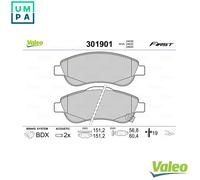 VALEO 301901 Brake Pad Set, disc brake for HONDA