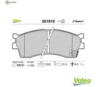 Brake pads Front Axle 301910 VALEO for KIA CLARUS SHUMA Saloon SHUMA I ROADSTER