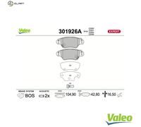 BRAKE PAD SET DISC BRAKE 301926A FOR CHEVROLET OPEL ZAFIRA/MPV CORSA/Hatchback