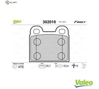 VALEO - Brake pads First - 302010 - Set of 4 pads - Front And Rear axle - Fully equipped with mounted accessories