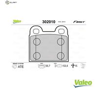 BRAKE PAD SET DISC BRAKE 302010 FOR ALFA ROMEO AR01590/00515 2.0L 4cyl SPIDER
