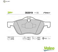 BRAKE PAD SET DISC BRAKE 302019 FOR MINI W17 D14 /1ND 1.4L W10 B14 A 1.4L 4cyl