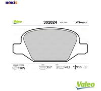 VALEO 302024 Brake pad set