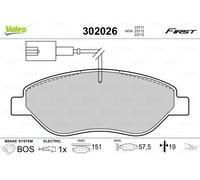 VALEO 302026 Brake pad set