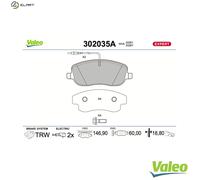 BRAKE PAD SET DISC BRAKE 302035A FOR PEUGEOT EXPERT/Platform/Chassis/Van 807 807