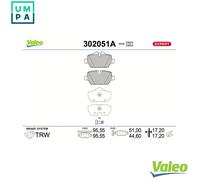 VALEO 302051A Brake pad set
