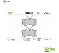 VALEO 302066 Brake pad set