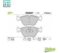 VALEO 302067 Brake pad set
