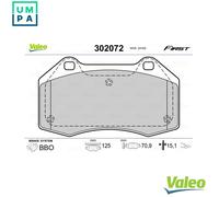 VALEO 302072 Brake pad set