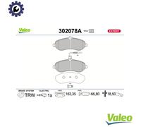 VALEO 302078A Brake pad set