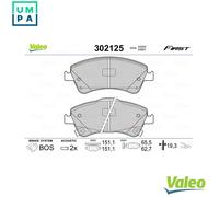 VALEO 302125 Brake pad set